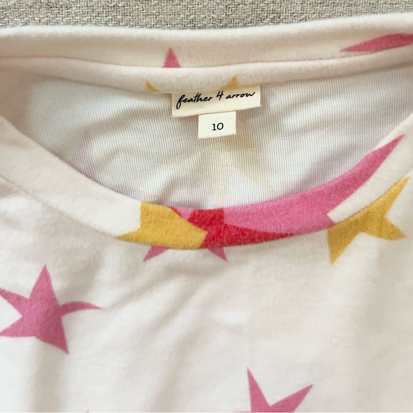 Feather 4 Arrow Girls Stars Pullover Size 10 - Picture 3 of 4